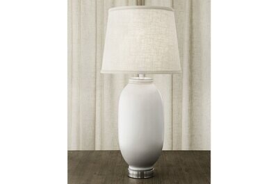 Mottahedeh Lozenge Vase Lamp White &amp; Gray R1501WGL, MPN: R1501WGL,