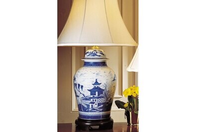 Mottahedeh Blue Canton Ginger Jar Lamp HC132L, MPN: HC132L,