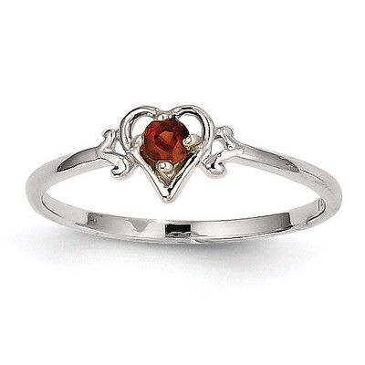 January Birthstone Heart Ring 14k White Gold Genuine YC412, MPN: YC412, 883957323800