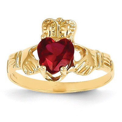 January Birthstone Claddagh Ring 14k Gold R487, MPN: R487, 883957285054