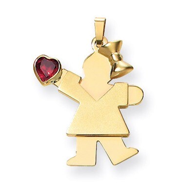 January Birthstone Charm 14k Gold Girl with Cubic Zirconia XK264JAN, MPN: XK264JAN, 883957377438
