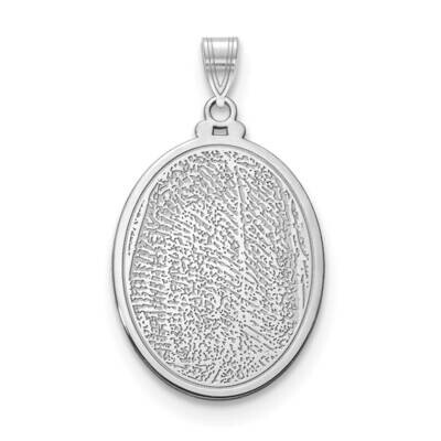 .027 Thickness Personalized Fingerprint Pendant Sterling Silver Rhodium-plated XNA909SS, MPN: XNA90…
