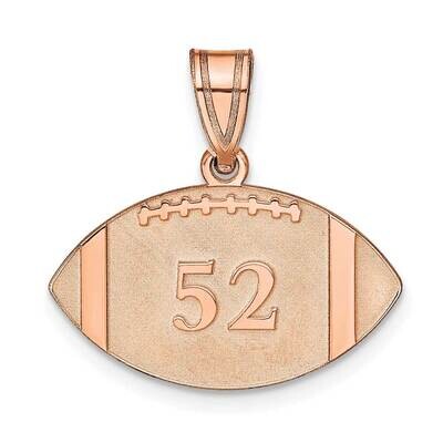 Personalized Football Pendant Sterling Silver Rose-plated XNA694RP, MPN: XNA694RP,