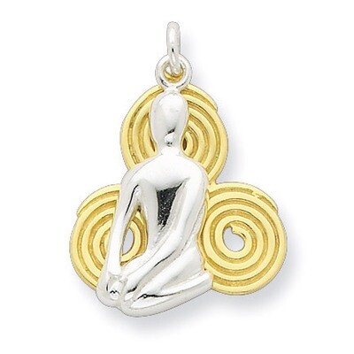 Person Sitting Charm Sterling Silver QC6788