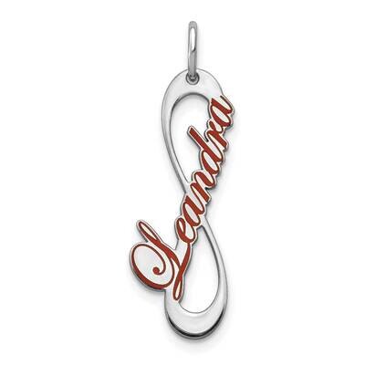 Small Infinity Name Charm Sterling Silver Epoxied XNA1099SS, MPN: XNA1099SS,