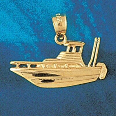 Dazzlers Jewelry Racing Boat Pendant Necklace Charm Bracelet in Yellow, White or Rose Gold 1341, MP…