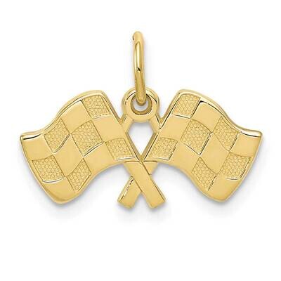 Racing Flags Charm 10k Gold 10C1877, MPN: 10C1877,