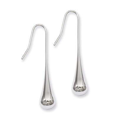 Polished Dangle Earrings - Stainless Steel SRE535 by Chisel, MPN: SRE535, 886774192789