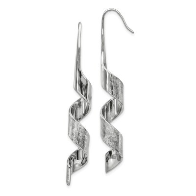 Swirl Dangle Earrings Stainless Steel SRE577S by Chisel, MPN: SRE577S, 191101499159