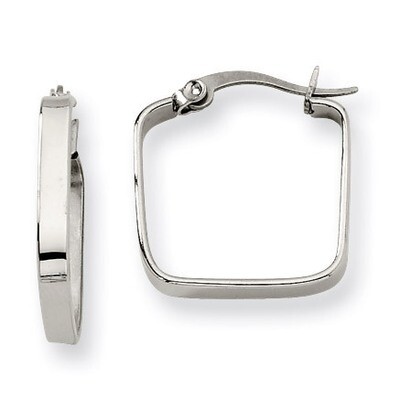 20mm Square Hoop Earrings - Stainless Steel SRE123 by Chisel, MPN: SRE123, 883957718385
