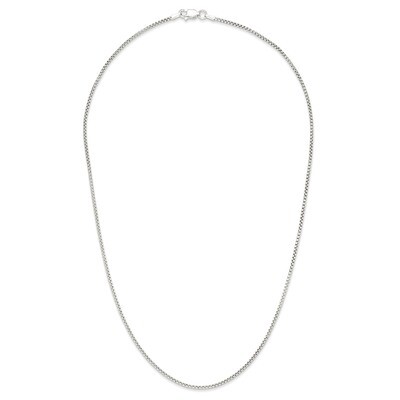 30 Inch 1.5mm Round Box Chain Sterling Silver QHX028-30, MPN: QHX028-30, 886774413440