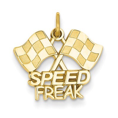 Racing Flags with Speed Freak Charm 14k Gold C1879, MPN: C1879, 883957856438