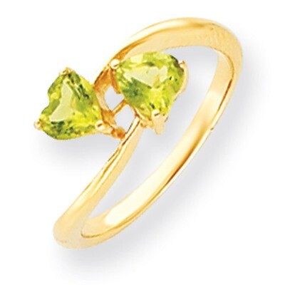 5mm Heart Peridot ring 14k Gold Y4584PE, MPN: Y4584PE, 883957445281