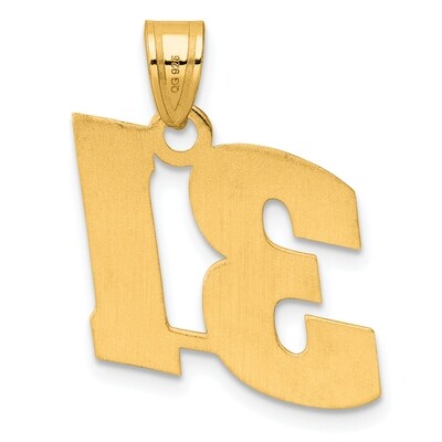 Block Number 31 Pendant 14k Gold Polished BN31, MPN: BN31, 196904079324