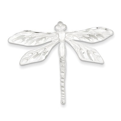 Finish Diamond Cut Dragon Fly Pin Sterling Silver Satin QP461, MPN: QP461, 886774201917