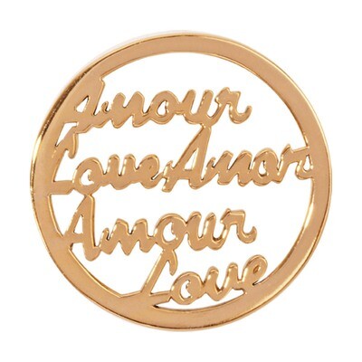 Nikki Lissoni Love Gold-Plated 33mm Coin C1234GM, MPN: C1234GM, 8718627465745