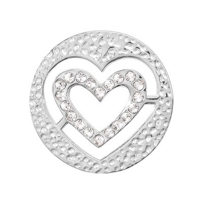 Nikki Lissoni Small Heart Silver-Plated 23mm Coin C1285SS, MPN: C1285SS, 8718627467794