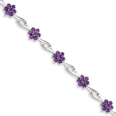 Amethyst Bracelet Sterling Silver QX862AM, MPN: QX862AM, 883957441771