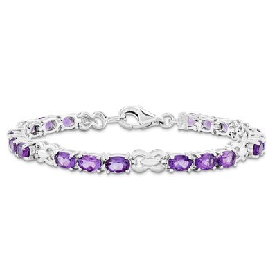 Amethyst Bracelet Sterling Silver QX863AM, MPN: QX863AM, 883957483511