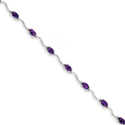 Amethyst Bracelet Sterling Silver QX841AM, MPN: QX841AM, 883957409856