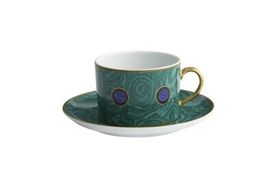 Mottahedeh Malachite Tea Cup &amp; Saucer TD704, MPN: TD704,