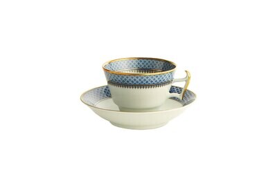 Mottahedeh Indigo Wave Tea Cup &amp; Saucer S904, MPN: S904,