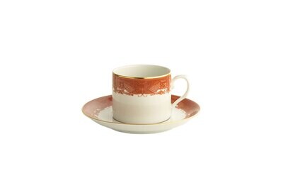 Mottahedeh Fitzhugh Cinnabar Tea Cup &amp; Saucer S2504, MPN: S2504,