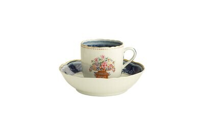 Mottahedeh Mandarin Bouquet Tea Cup &amp; Saucer W2103, MPN: W2103,