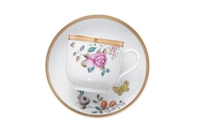 Mottahedeh Lowestoft Garden Cup &amp; Saucer Single S2474CS, MPN: S2474CS,