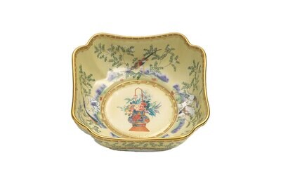 Mottahedeh Ching Garden Square Bowl Small CW1608, MPN: CW1608,