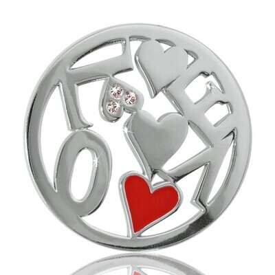 Nikki Lissoni Chaotic Love Silver Plated 33mm Coin C1050SM, MPN: C1050SM, 8718627461525