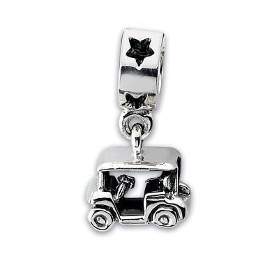 Golf Cart Dangle Bead - Sterling Silver QRS1866, MPN: QRS1866, 883957310626