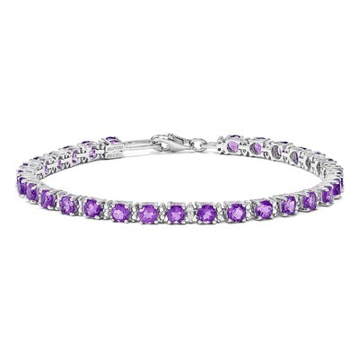Amethyst and Diamond Bracelet Sterling Silver QX853AM, MPN: QX853AM, 886774647685