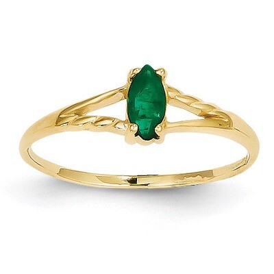 Emerald Birthstone Ring 14k Gold XBR182, MPN: XBR182, 883957373843