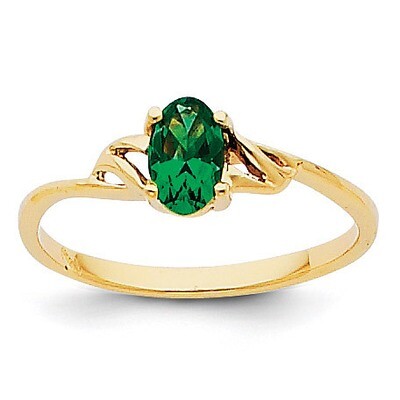 Emerald Birthstone Ring 14k Gold XBR134, MPN: XBR134, 883957469362