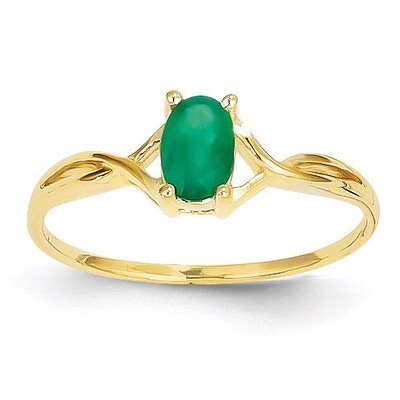 Emerald Birthstone Ring 14k Gold XBR230, MPN: XBR230, 883957413617