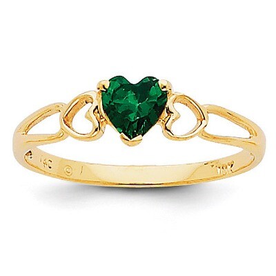 Emerald Birthstone Ring 14k Gold XBR158, MPN: XBR158, 883957469409