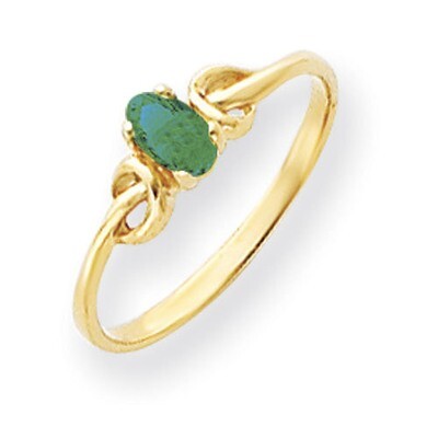 Emerald Ring 14k Gold 5x3mm Oval Y4650E, MPN: Y4650E, 883957559995
