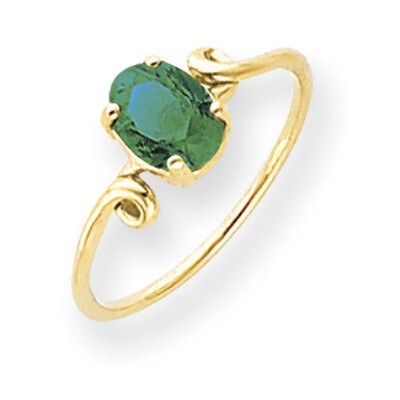 Emerald Ring 14k Gold 7x5mm Oval Y4663E, MPN: Y4663E, 883957562674