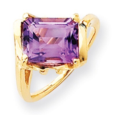 10x8mm Emerald Cut Amethyst ring 14k Gold Y4537AM, MPN: Y4537AM, 883957436777