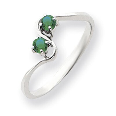 3mm Emerald Ring 14k white Gold Y4717E, MPN: Y4717E, 883957601267