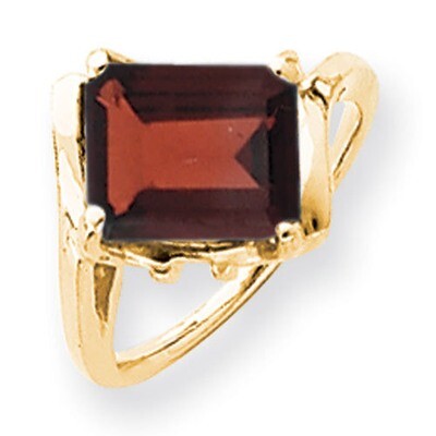10x8mm Emerald Cut Garnet Ring 14k Gold Y4537GA, MPN: Y4537GA, 883957437071