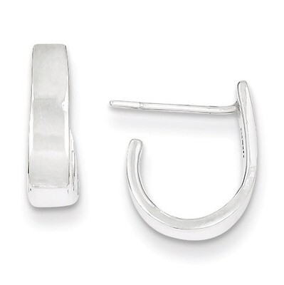 J-Hoops Earrings Sterling Silver Fancy QE900, MPN: QE900, 883957941233