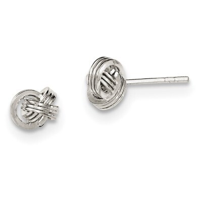 Fancy Post Earrings Sterling Silver Polished QE11774, MPN: QE11774, 191101231834