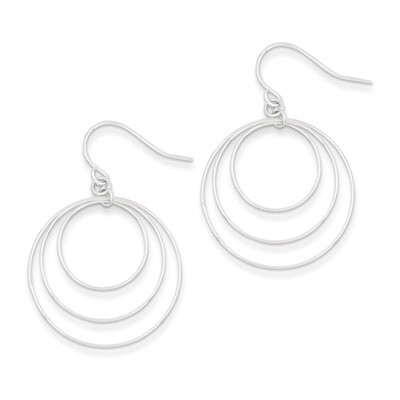 Circle Earrings Sterling Silver Fancy QE4860, MPN: QE4860, 883957933856