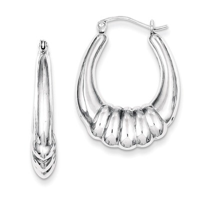 Fancy Hoop Earrings Sterling Silver Rhodium-plated QE4681, MPN: QE4681, 883957932873