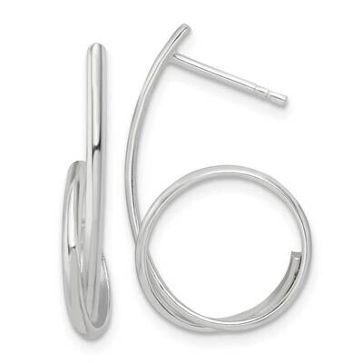 Swirl Fancy Post Earrings Sterling Silver Polished QE15987, MPN: QE15987, 196904150948
