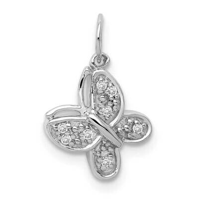 Butterfly Charm 14k White Gold Diamond PM5211-004-WA, MPN: PM5211-004-WA, 843642041358
