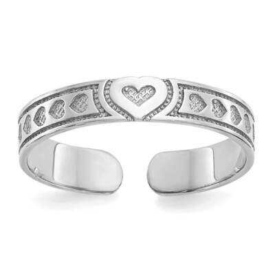 Heart Toe Ring 10k White Gold 10C1158W, MPN: 10C1158W, 191101730498