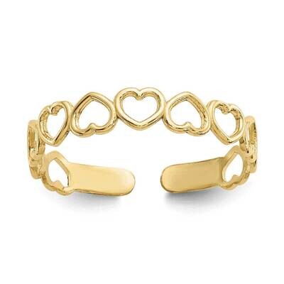 Open Hearts Toe Ring 10k Gold 10K3838, MPN: 10K3838, 191101726583